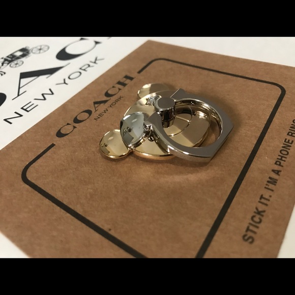 Coach Gold and Silver Bear Phone Ring - Picture 4 of 8